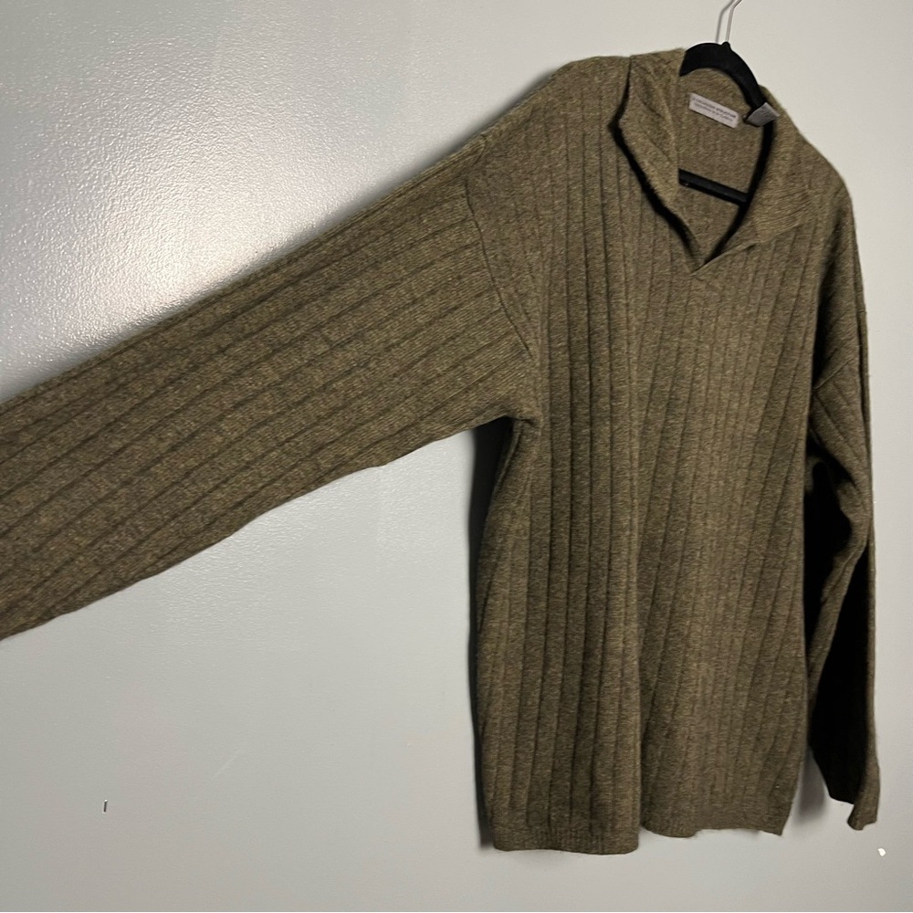 Vintage Structure Lambswool Collared Fisherman Sw… - image 6